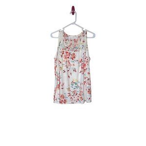 French Laundry Women's Floral Sleeveless Tank Top Size L Multicolor Casual